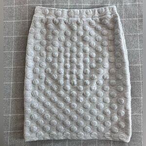 Roolee Light Gray Textured Pencil Skirt